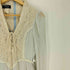 ガニーサックス GUNNE SAX 60S 初期タグ 黒タグ 花柄 レース 袖長 ロング ワンピース レディース JPN:11号