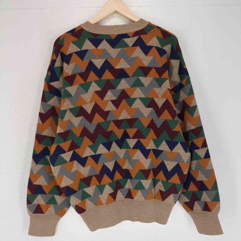 missoni sport イタリア製 ジグザグ柄 クルーネックセーター メンズ
