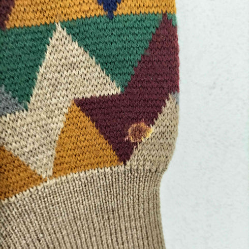missoni sport イタリア製 ジグザグ柄 クルーネックセーター メンズ