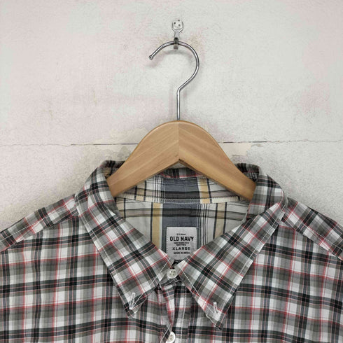 オールドネイビー OLD NAVY ボタンダウン ショートスリーブチェックシャツ メンズ JPN:XL