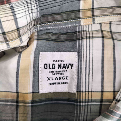 オールドネイビー OLD NAVY ボタンダウン ショートスリーブチェックシャツ メンズ JPN:XL