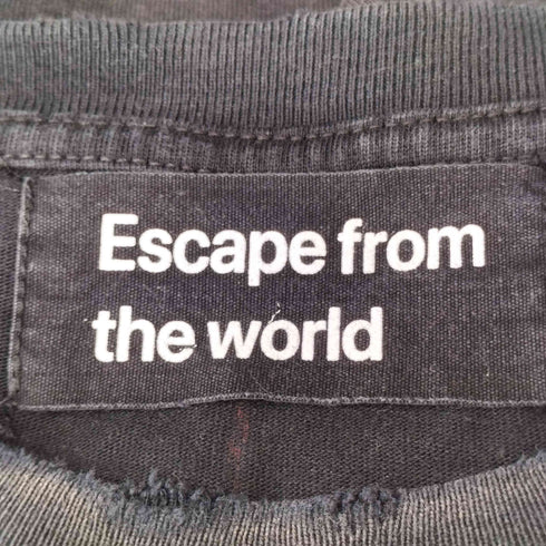 Escape from the world ダメージ加工 フロントプリント Tシャツ メンズ XXL