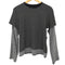 Wholate ドッキング ボーダー ドット 長袖カットソー レディース JPN:XL