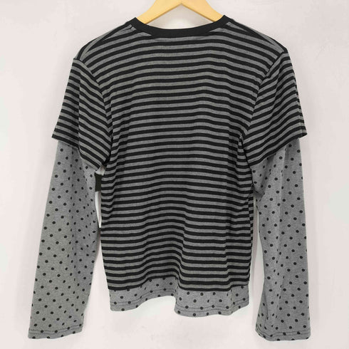 Wholate ドッキング ボーダー ドット 長袖カットソー レディース JPN:XL