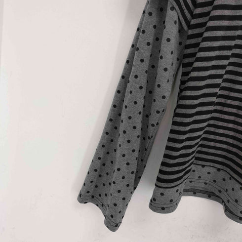 Wholate ドッキング ボーダー ドット 長袖カットソー レディース JPN:XL