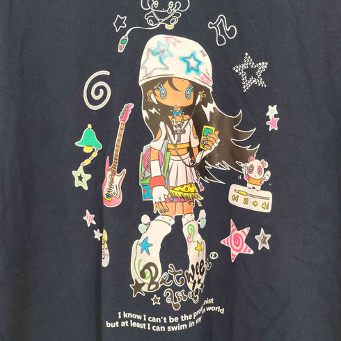 UPUPXIA フロントプリント Tシャツ レディース 2XL