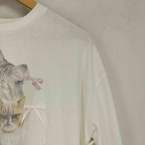 メリージェニー merry jenny cat ribbon big tee レディース