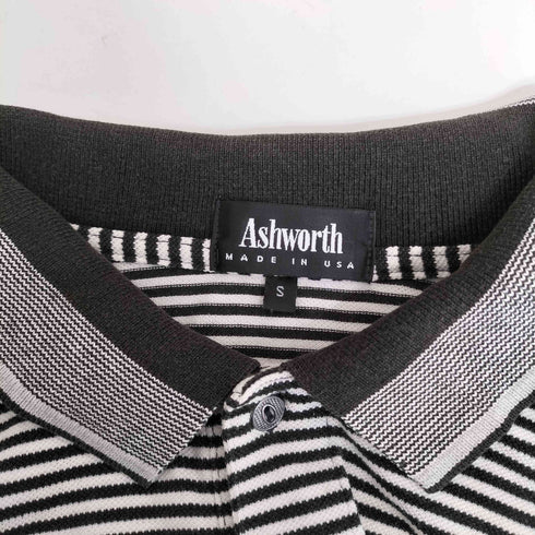 アシュワース ASHWORTH USA製 ボーダー ポロシャツ メンズ import:S