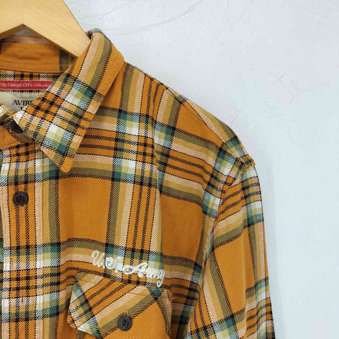 アヴィレックス AVIREX COTTON CHECK EMBROIDERY SHIRT メンズ 2XL