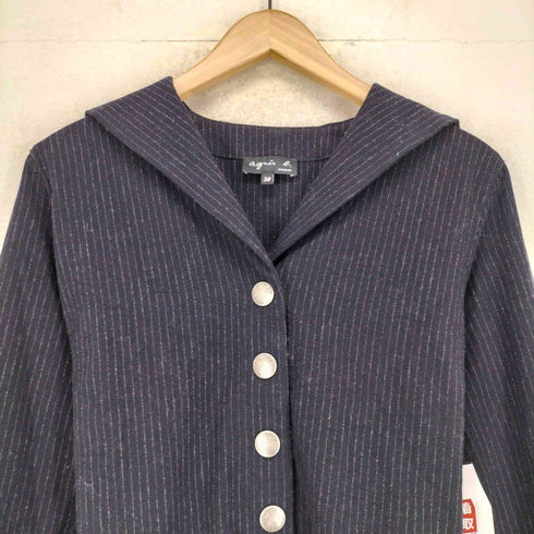 アニエスベー agnes b. セーラー襟 ウールジャケット レディース JPN:38