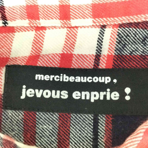 メルシーボークー mercibeaucoup リブ切替ネルシャツ レディース FREE