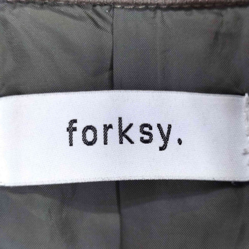 フォルクシー forksy. 異素材切り替えキルティング ロングコート レディース FREE