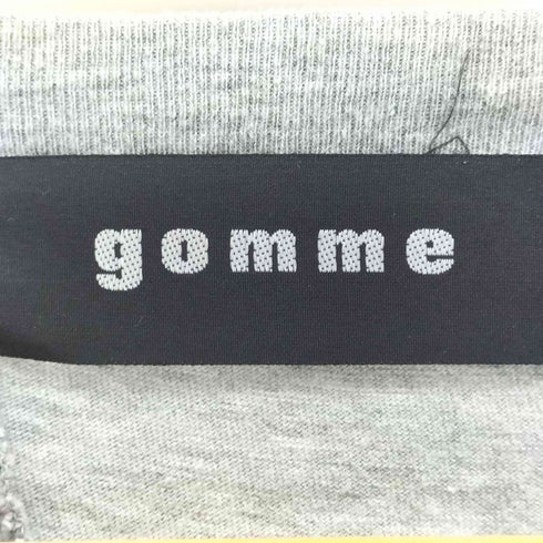ゴム gomme アシンメトリー 異素材切替 半袖ワンピース レディース M