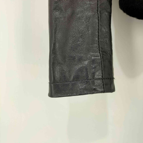 シヴァーライズ CIVARIZE 00s ゴートレザー 切替 ダブルジップ ライダース ジャケット archive Y2K メンズ JPN:44