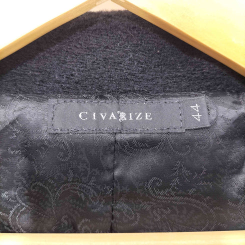 シヴァーライズ CIVARIZE 00s ゴートレザー 切替 ダブルジップ ライダース ジャケット archive Y2K メンズ JPN:44