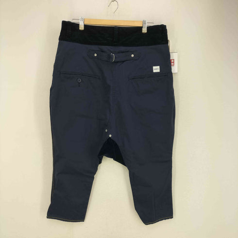 ガンリュウ GANRYU 13AW ASYMMETRIC SAROUEL PANTS アシメトリーサルエルパンツ コーデュロイ デニム 異素材切り替え メンズ JPN:M