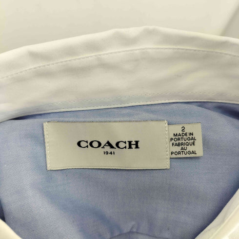 コーチ COACH 襟切替 長袖 ボタンダウンシャツ レディース 2