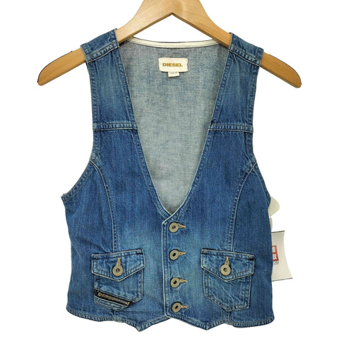ディーゼル DIESEL 00s デニム ベスト Y2K レディース import:XS