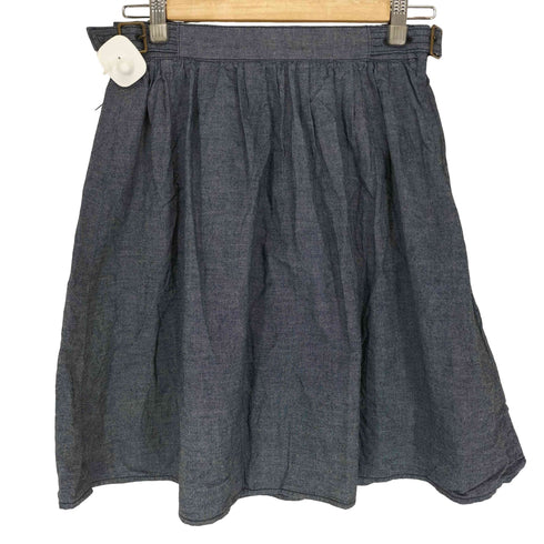 バーバリーブルーレーベル BURBERRY BLUE LABEL コットン ギャザー ミニスカート レディース JPN:38