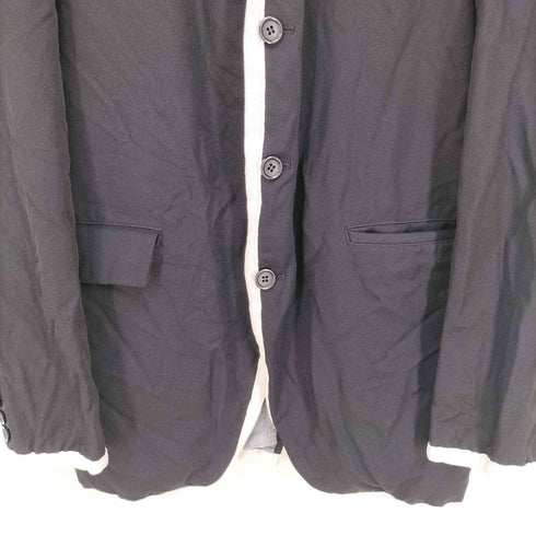 ブラックコムデギャルソン BLACK COMME des GARCONS 11SS ポリ縮絨 加工 テーラードジャケット メンズ JPN:M