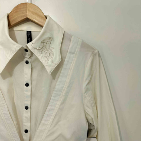 オッズクローチェ OZZCROCE 00s 燕尾 レイヤード ロングシャツ Y2K ゴシック レディース