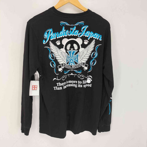 パンディエスタジャパン PANDIESTA JAPAN ピンストライプパンダロングTシャツ メンズ JPN:L