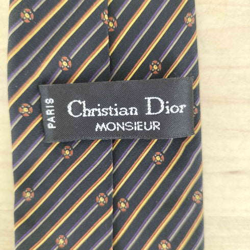 クリスチャンディオール Christian Dior レジメンタルストライプ シルクネクタイ メンズ