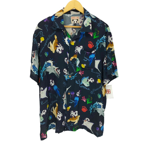 パンディエスタジャパン PANDIESTA JAPAN アクアリウムパンダ総柄アロハシャツ メンズ JPN:XL