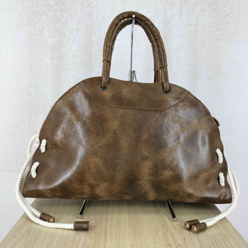 Rucca di Luce レザー レースアップ ハンドバッグ レディース