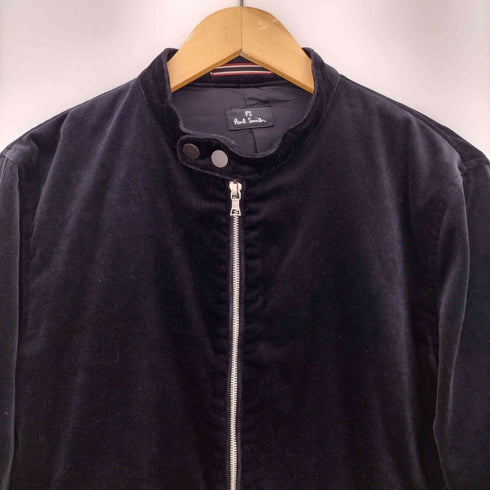 ピーエスポールスミス PS Paul Smith ベロア ダブルジップ シングル ライダースジャケット メンズ import:M