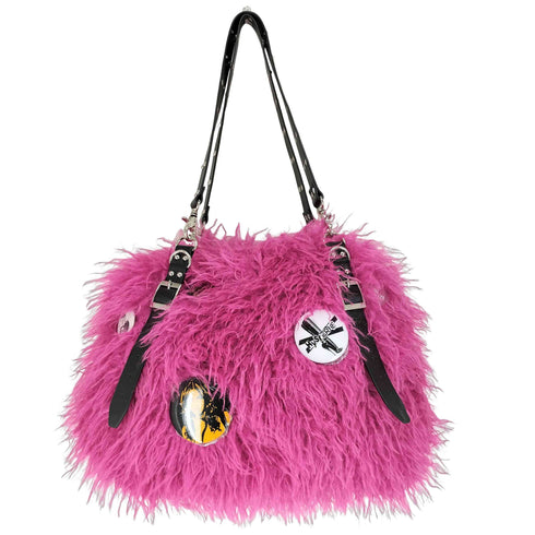 ヒステリックグラマー HYSTERIC GLAMOUR スタッズベルト ファーバッグ レディース