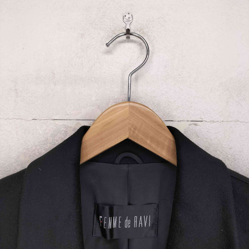 FEMME de RAVI CASHMERE 100% カシミヤ チェスターコート レディース JPN:9号