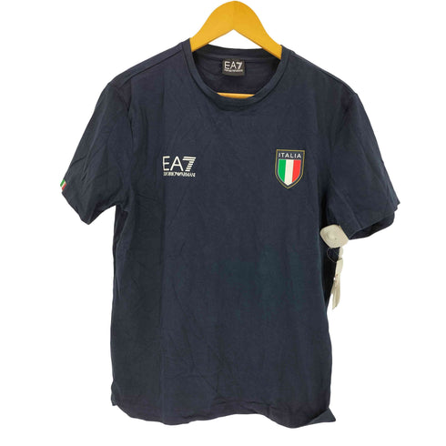 エンポリオアルマーニイーエーセブン EMPORIO ARMANI EA7 イタリア ロゴ ストレッチ Tシャツ メンズ XL