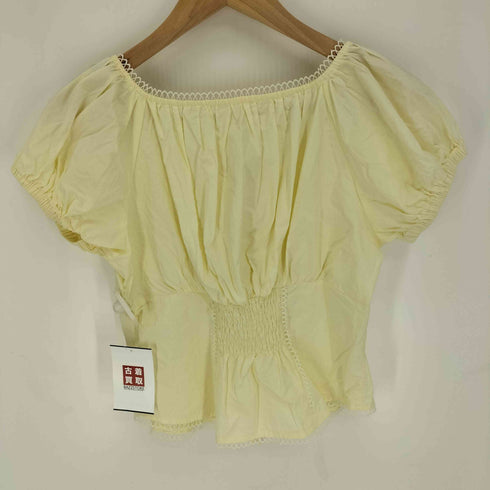ラグナムーン LAGUNAMOON リボン付き S/S ブラウス レディース FREE