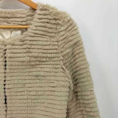 CASA AMICA ティアード ラビットファー ショートコート レディース 9AR