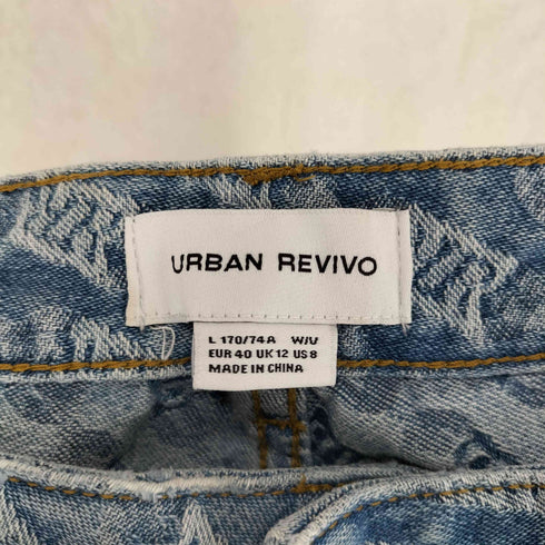 アーバンレヴィヴォ URBAN REVIVO 総柄 ストレートデニム メンズ L