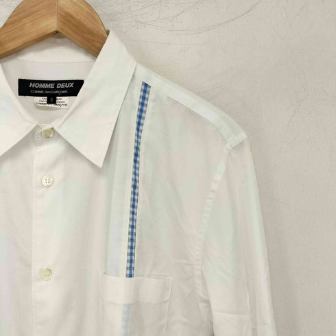 コムデギャルソンオムドゥ COMME des GARCONS HOMME DEUX 2022SS コットン ギンガムチェック 切り替えシャツ メンズ JPN:S