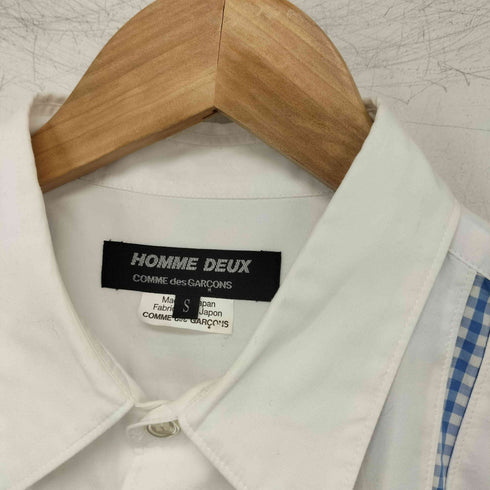 コムデギャルソンオムドゥ COMME des GARCONS HOMME DEUX 2022SS コットン ギンガムチェック 切り替えシャツ メンズ JPN:S
