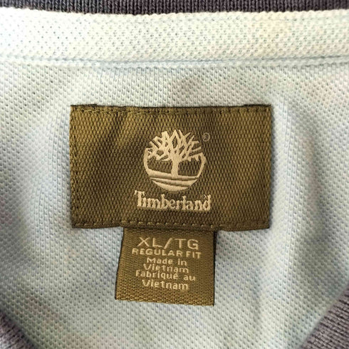 ティンバーランド Timberland ロゴ刺繍 ボーダー 半袖 ポロシャツ メンズ import:XL