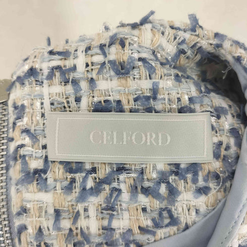 セルフォード CELFORD ハーフスリーブツイードミニワンピース レディース 36