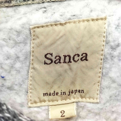 サンカ Sanca 裏起毛 霜降り プルオーバーフーディ メンズ JPN:2