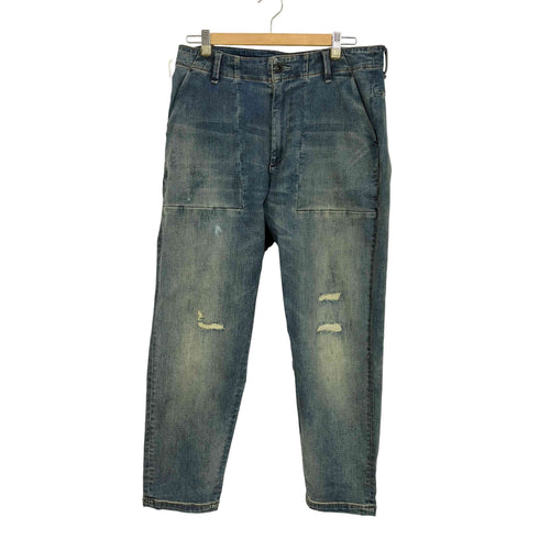 デンハム DENHAM FATIGUE WIDE FIT ダメージデニムパンツ メンズ 30/30