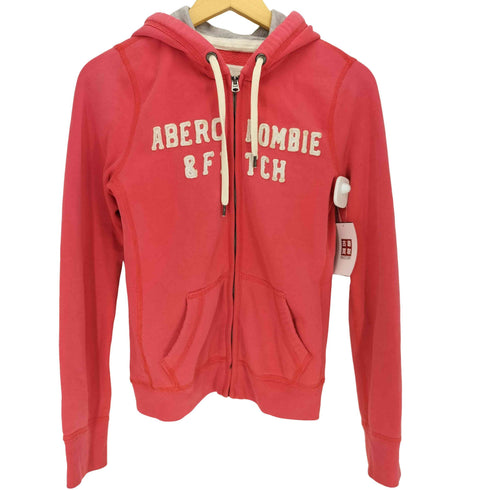 アバクロンビーアンドフィッチ Abercrombie & Fitch フロントプリント ジップアップ パーカー Y2K レディース import:S