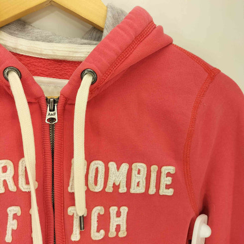 アバクロンビーアンドフィッチ Abercrombie & Fitch フロントプリント ジップアップ パーカー Y2K レディース import:S