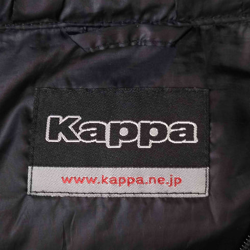 カッパ Kappa ロゴプリント フード ダウンジャケット メンズ