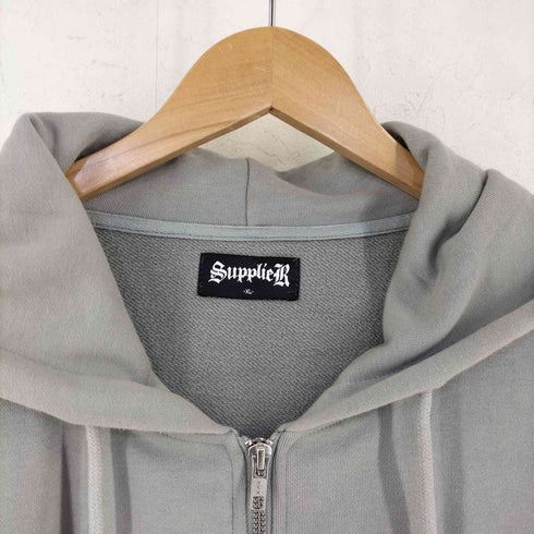 サプライヤー SUPPLIER Fire Pattern Rhinestone Zip Hoodie ファイヤーパターン ラインストーン ジップ フーディー メンズ XL