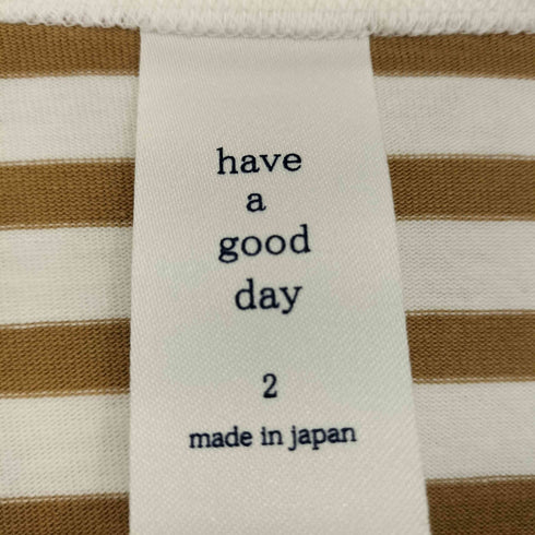 have a good day BORDER LOOSE S/S TEE メンズ JPN:2
