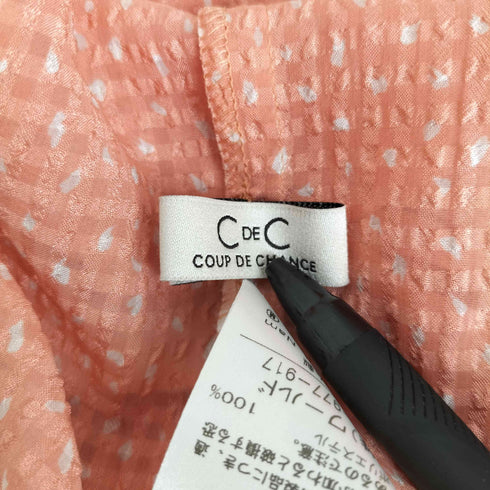 クードシャンス COUP DE CHANCE シアー ボウタイノースリーブ シャツ レディース 36