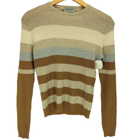 ジョンスメドレー JOHN SMEDLEY 英国製 ウール100% ボーダー クルーネックニット レディース import:S