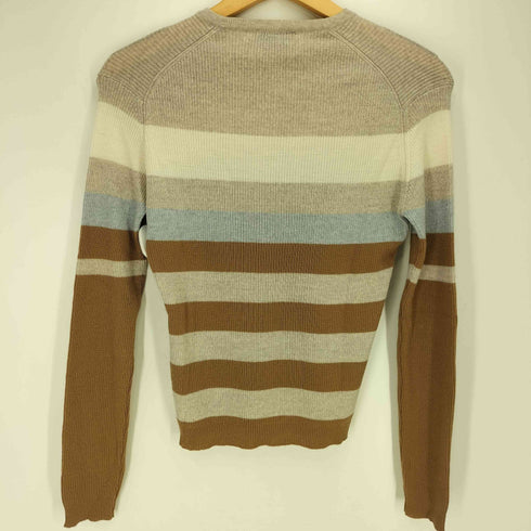 ジョンスメドレー JOHN SMEDLEY 英国製 ウール100% ボーダー クルーネックニット レディース import:S